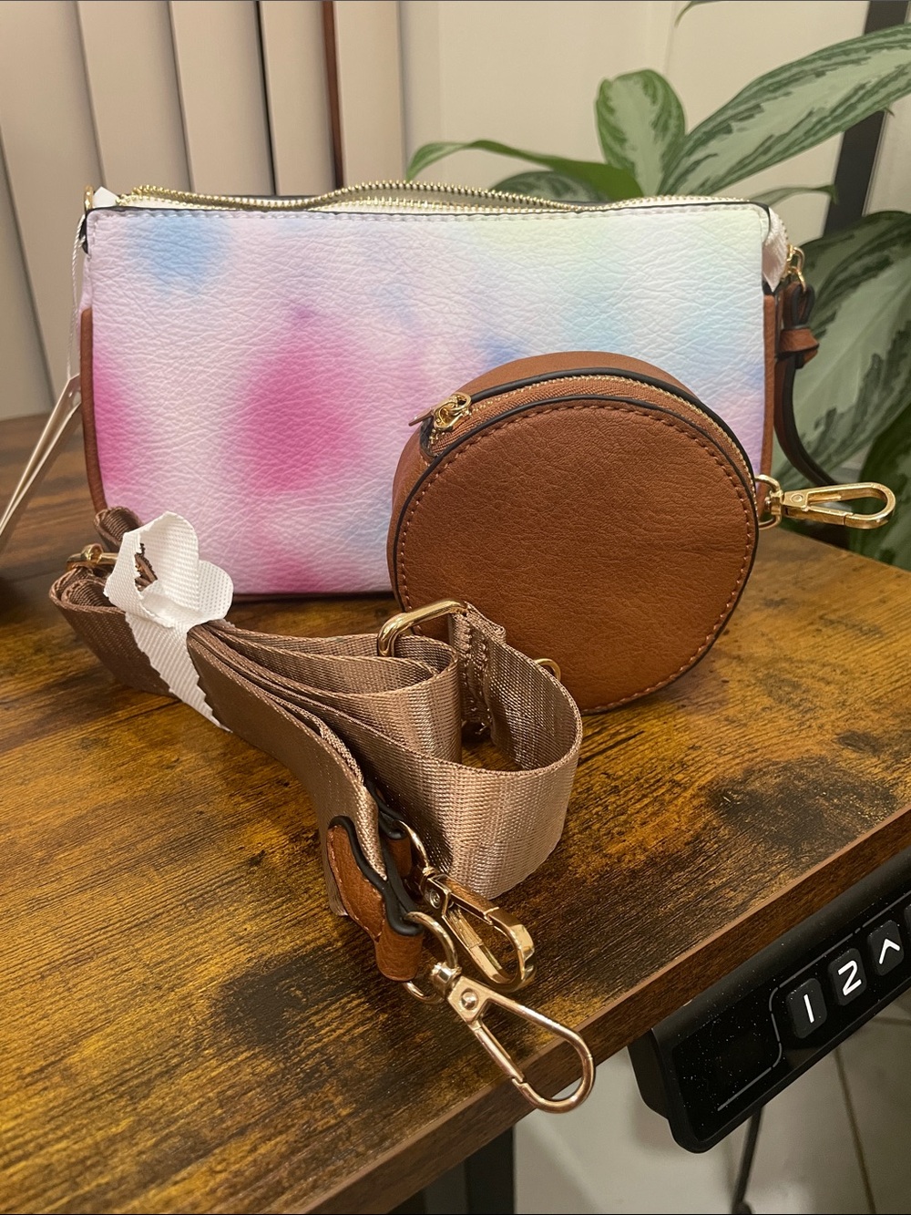 Pastel Watercolor Bag in a Bag crossbody